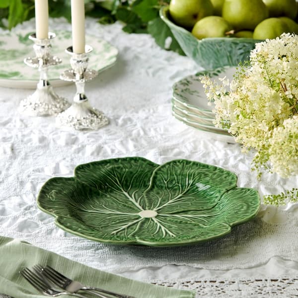 Le Jardin Cabbage 3-D Round Platter 13 in