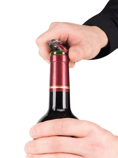 Sommelier’s corkscrew with integral foil-cutter and bottle cap remover base 14 cm - 5,5in.