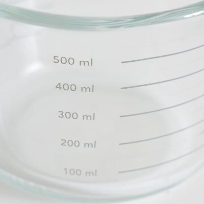 Glass Measuring Cup With Glass Citrus Juicer Lid