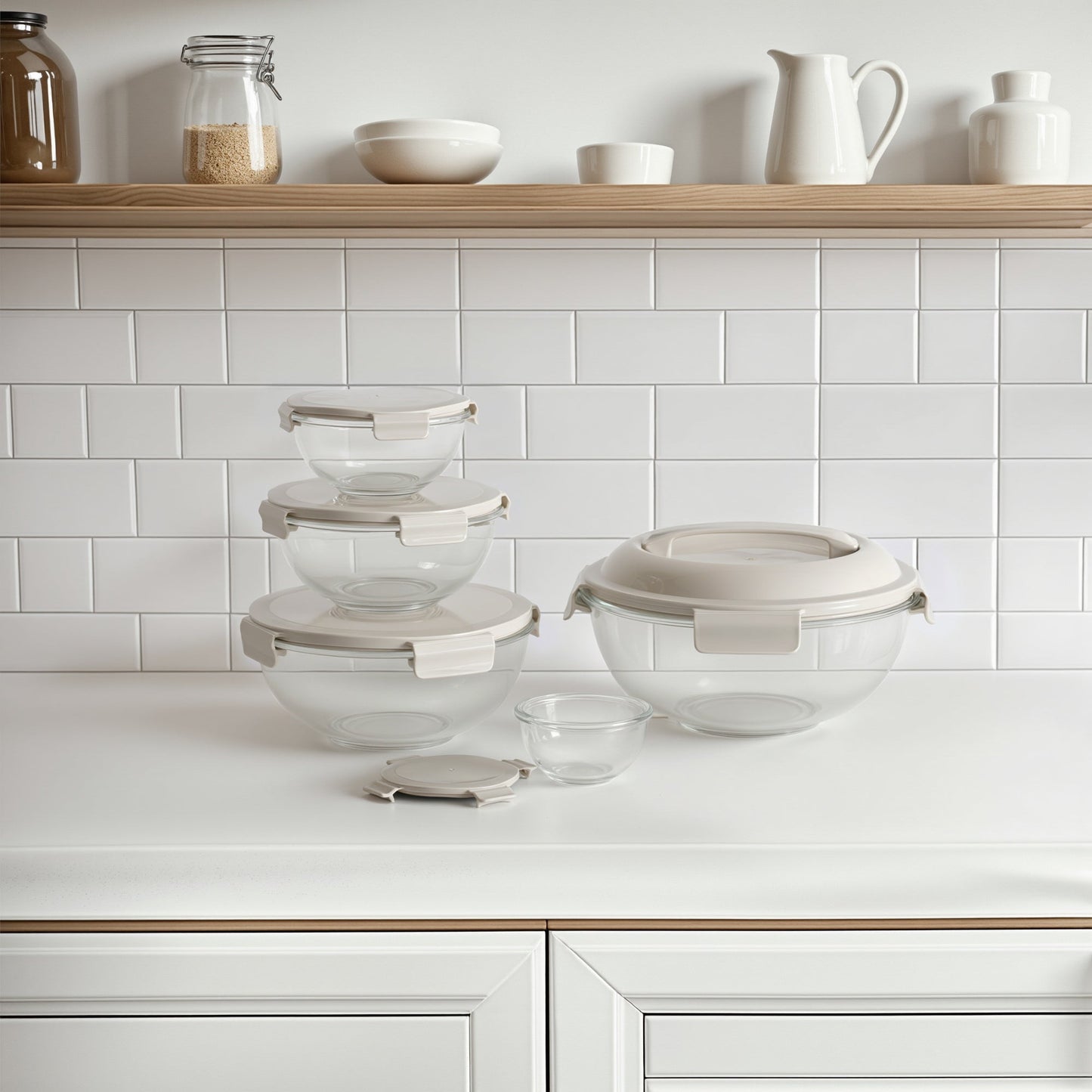 Borosilicate Glass Mixing Bowl Set (5 Bowls)