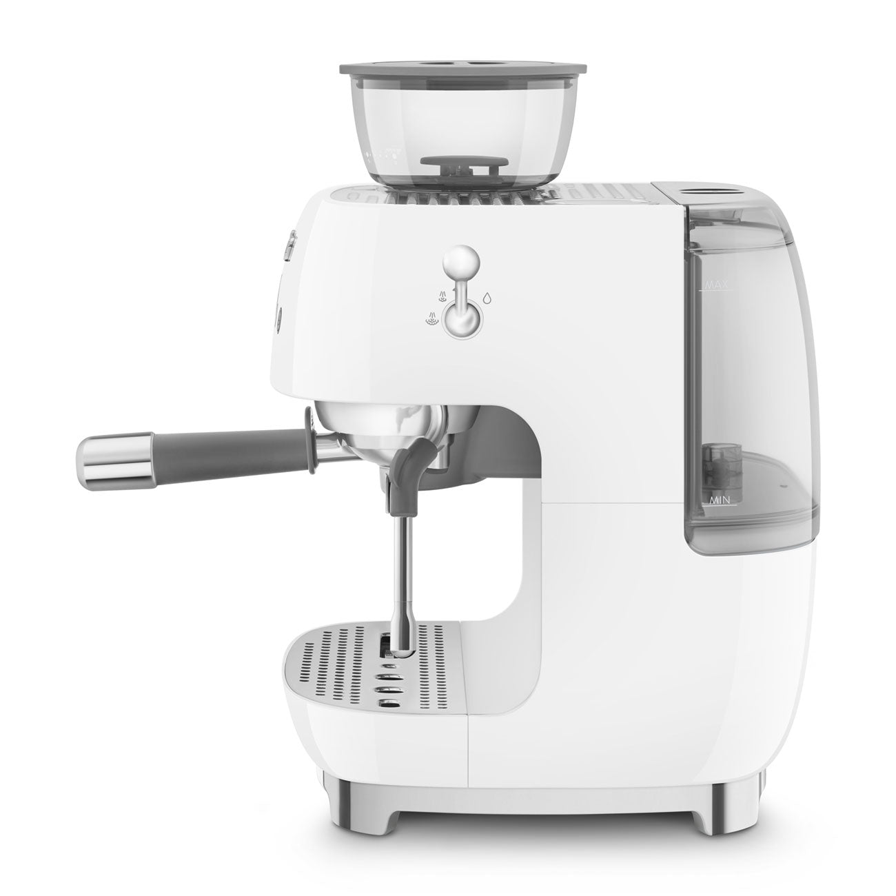50s Retro Style Aesthetic Semi-Automatic Espresso Coffee Machine- White