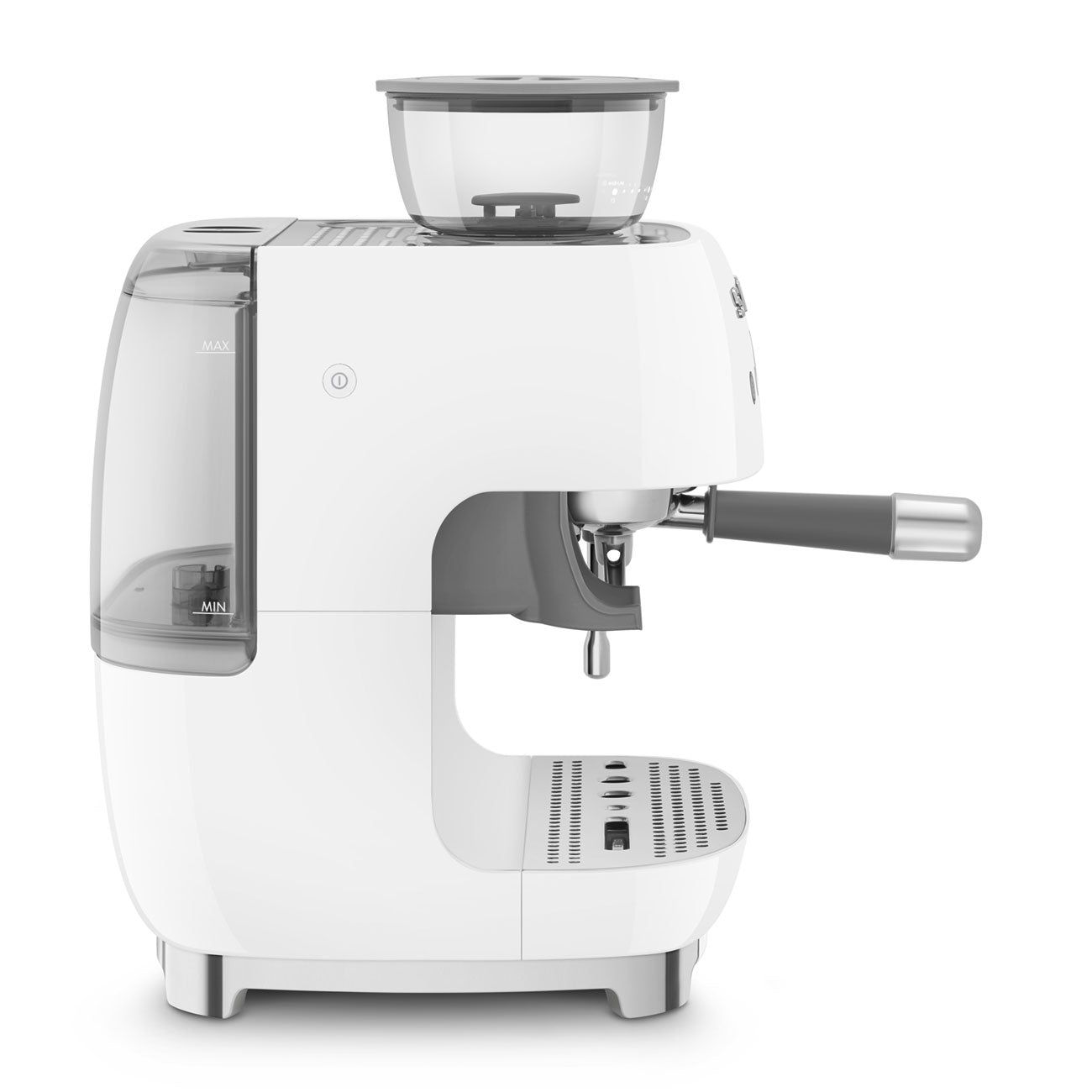 50s Retro Style Aesthetic Semi-Automatic Espresso Coffee Machine- White