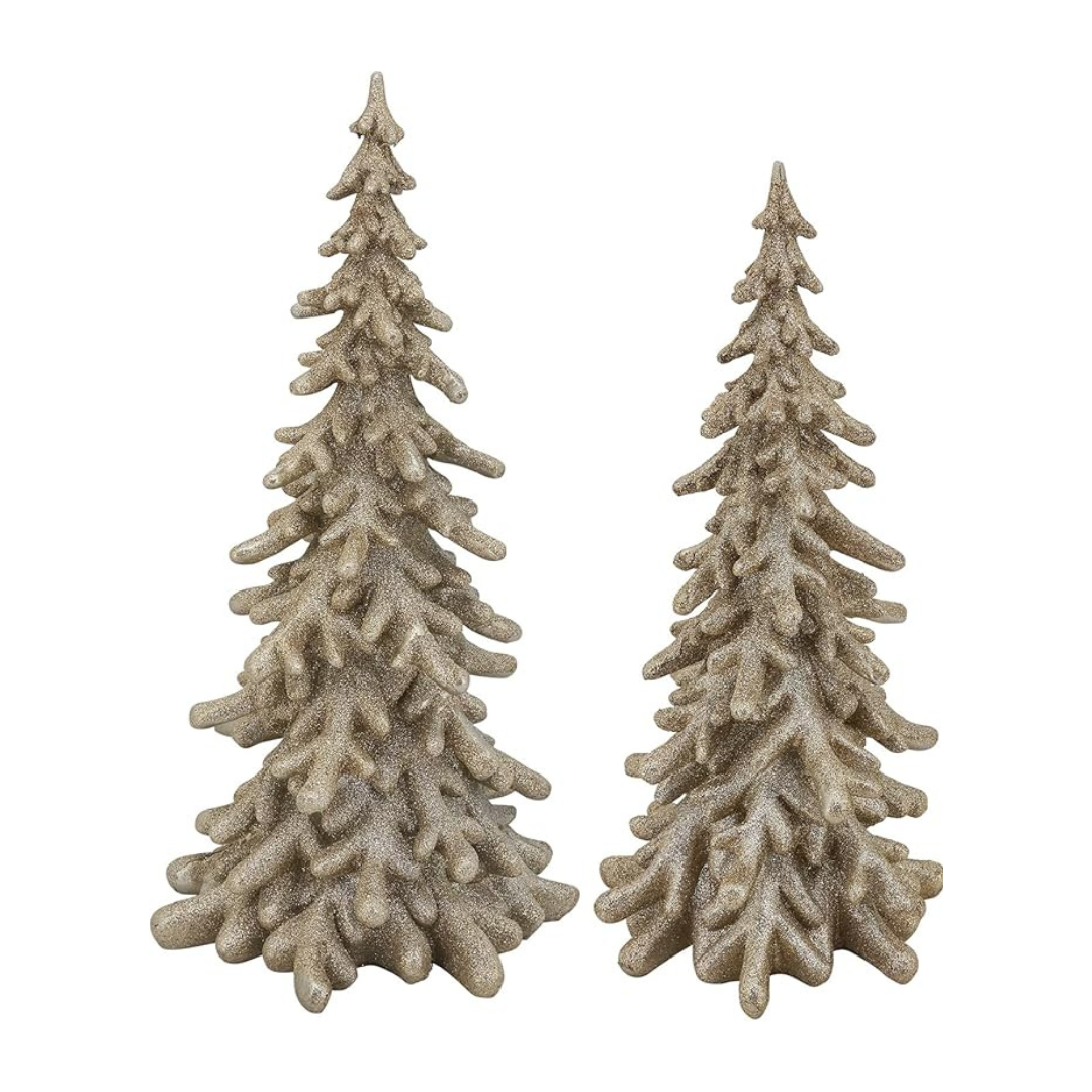 Glitter Christmas Tree resin Silver 16"