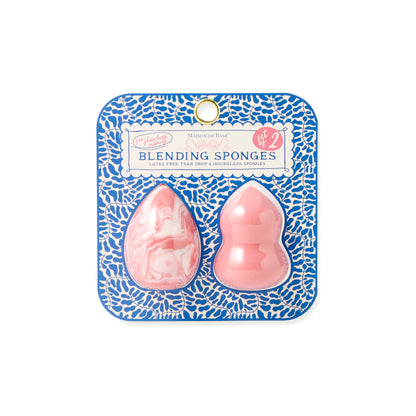 2Pc Pink Tear Drop & Hour Glass Beauty Sponges