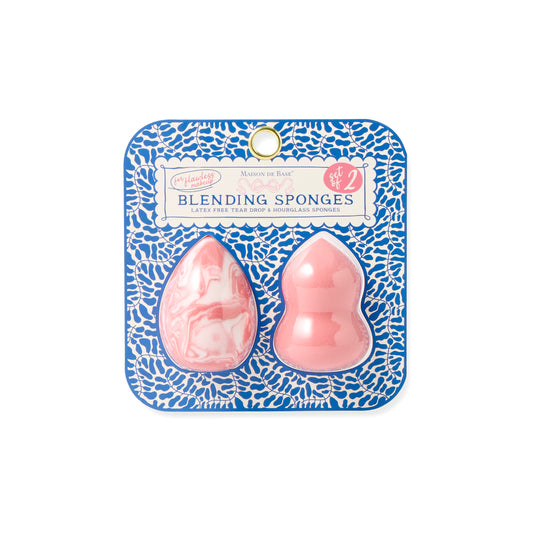 2Pc Pink Tear Drop & Hour Glass Beauty Sponges