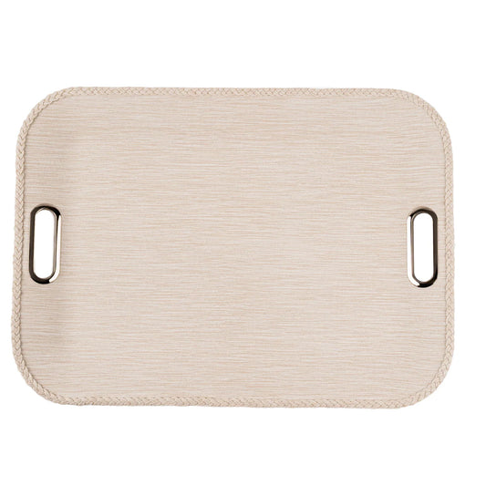 Large Tray with Leather Band - Amara Beige