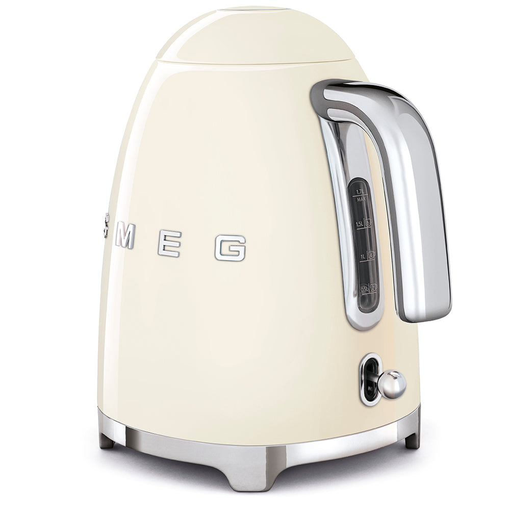 Retro-Style Cream Electric Kettle