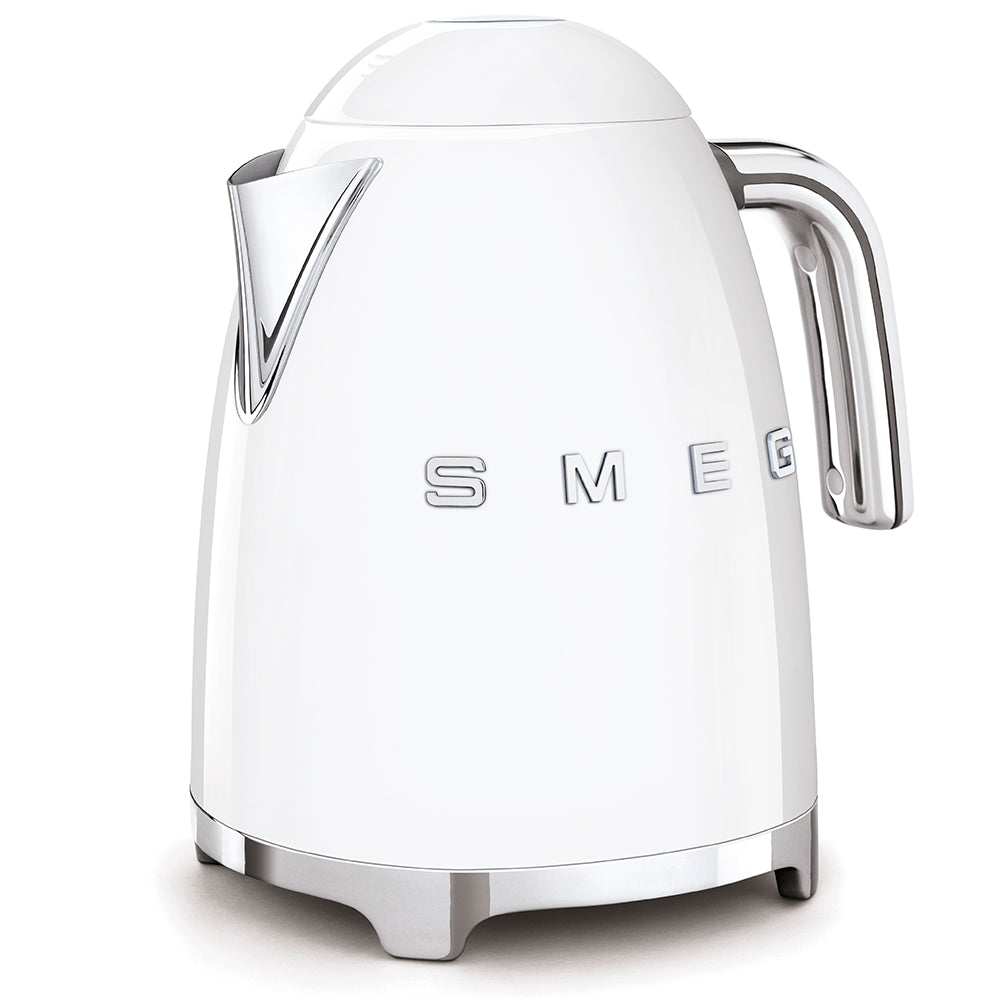 Retro-Style White Electric Kettle