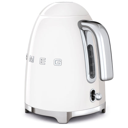 Retro-Style White Electric Kettle