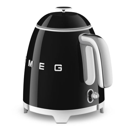 Retro-Style Black Mini Electric Kettle