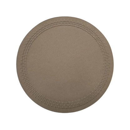 London Monotone Round Placemat with Leather Band - Set of 4