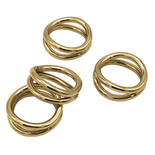 Loop Gold Napkin Ring - Set of 4