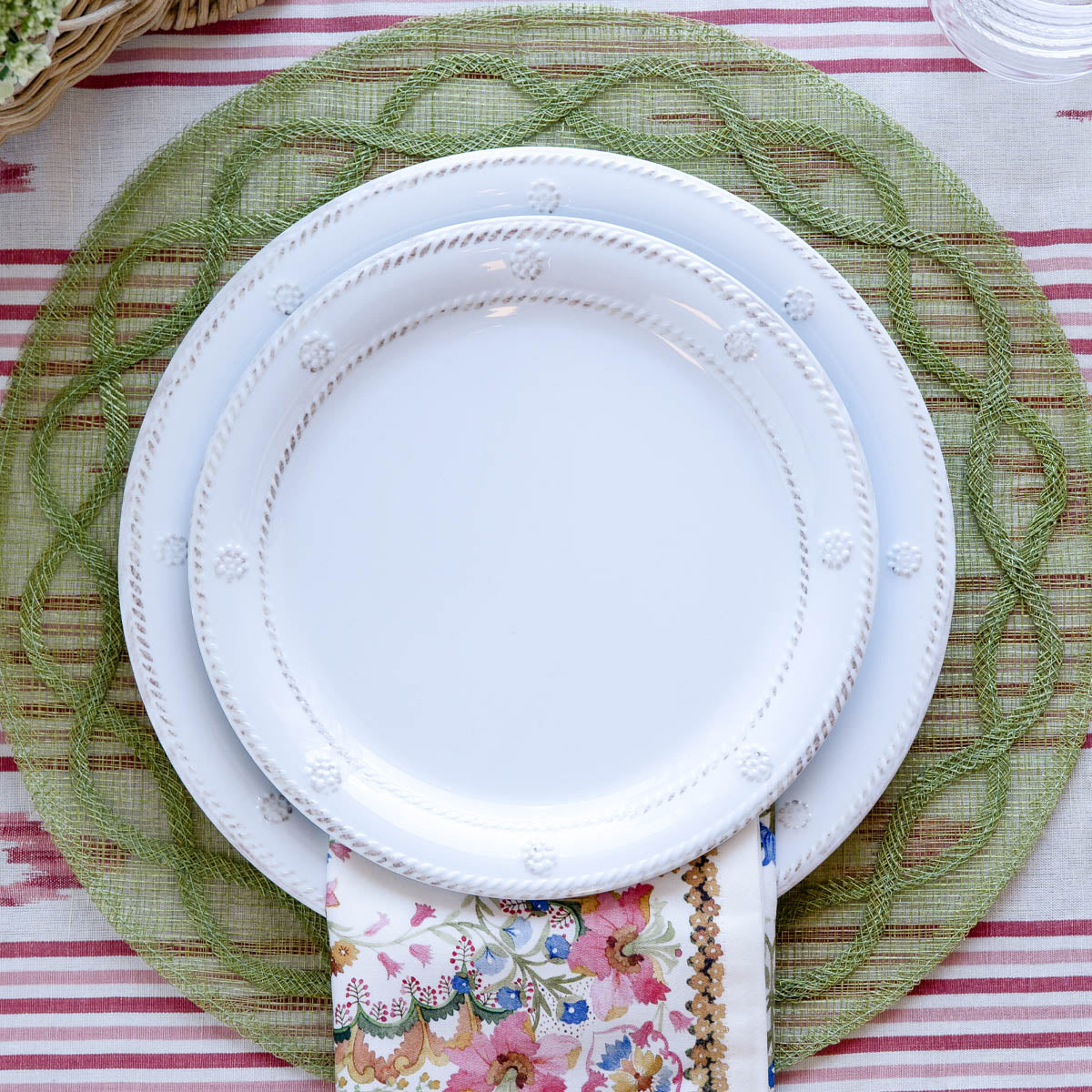 Berry & Thread Melamine Dessert/Salad Plate - Whitewash
