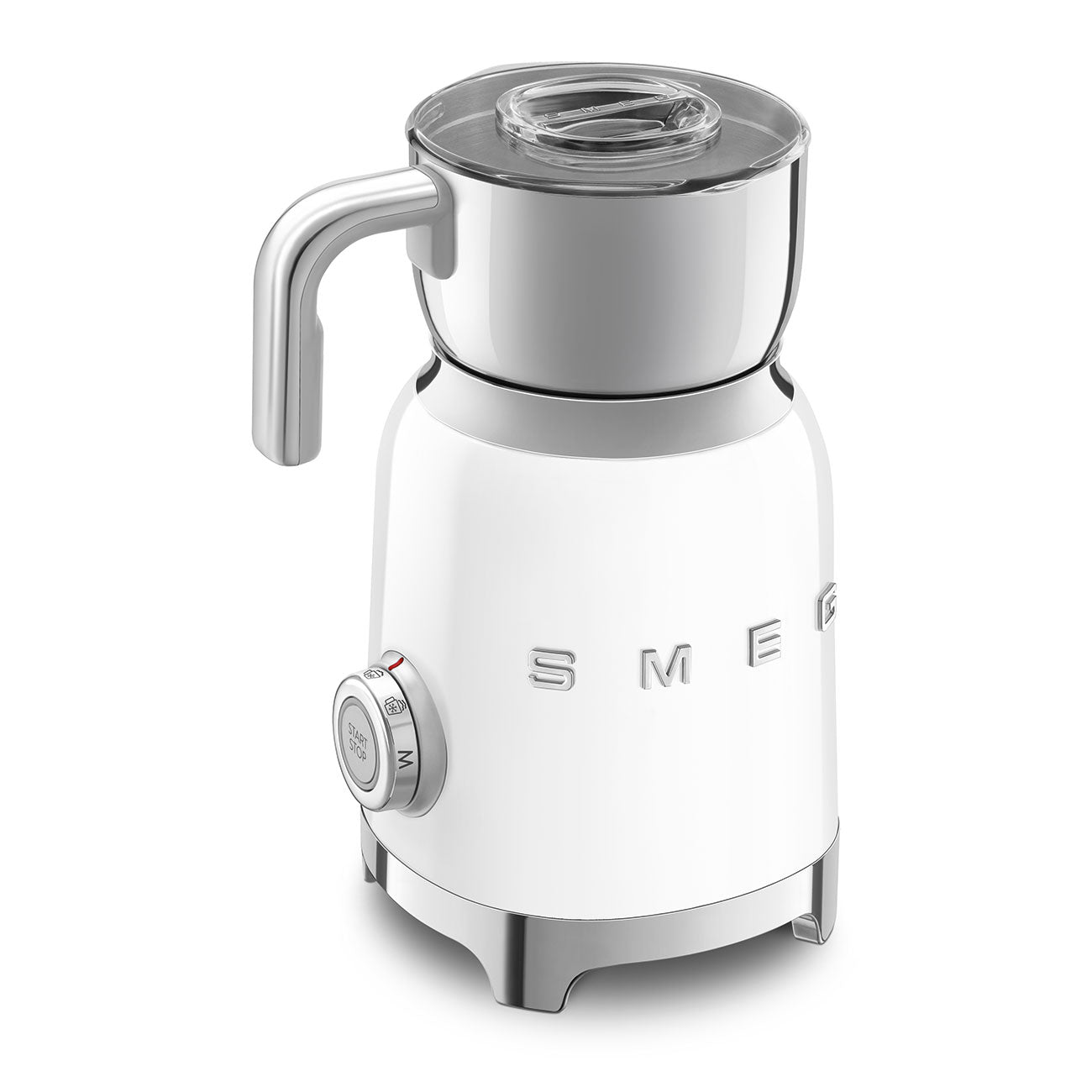 Retro-Style Milk Frother - White