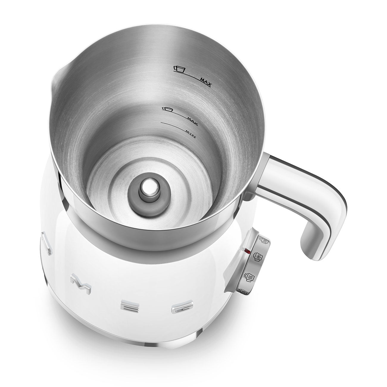 Retro-Style Milk Frother - White