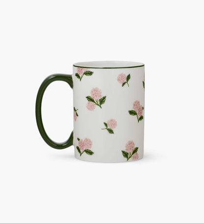 Pink Hydrangea Porcelain Mug
