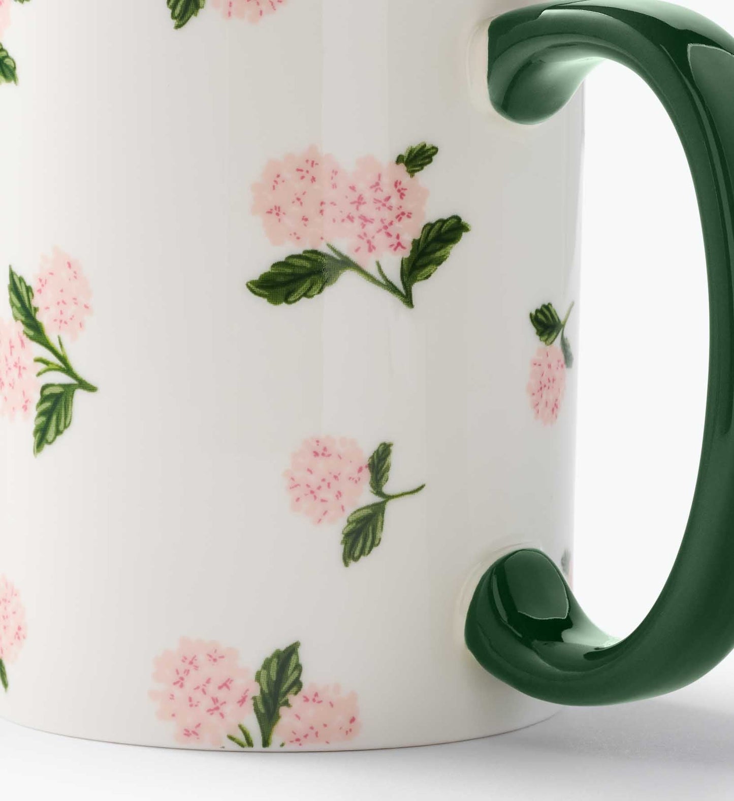 Pink Hydrangea Porcelain Mug