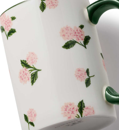 Pink Hydrangea Porcelain Mug