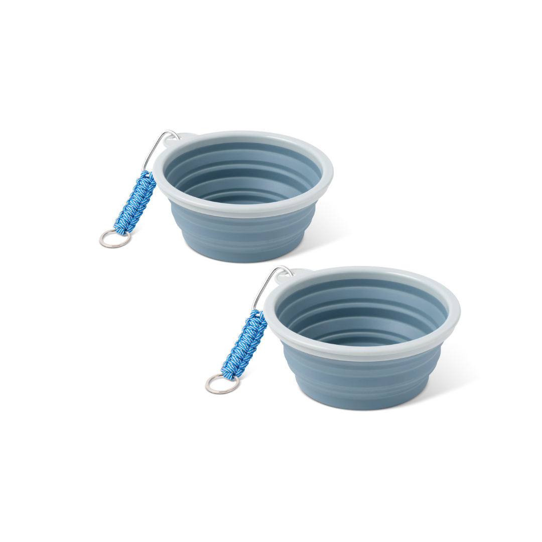 2pk 35oz Collapsible Bowls w/ Paracord Keychain - DEN/HAR