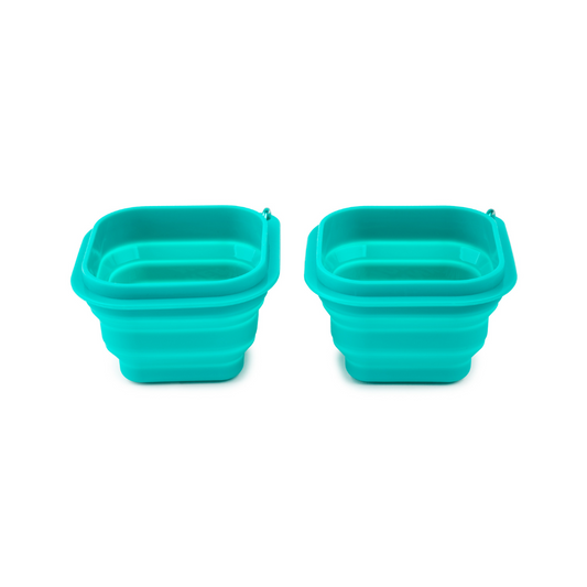 2pc Square Collapsible Bowls - Periwinkle