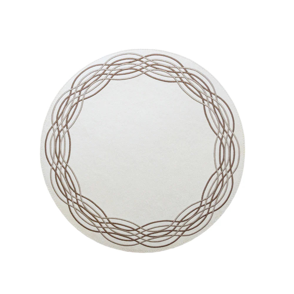 Barcelona Spiral Embroidery Placemat (Bronze) Set of 4