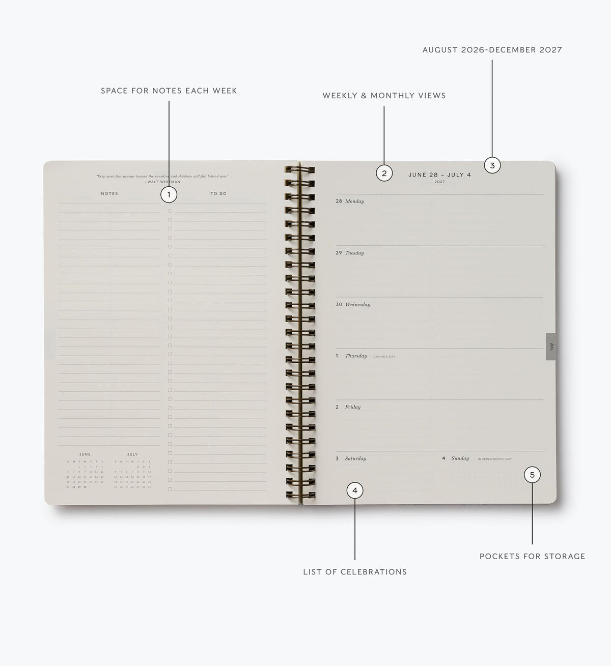 2027 Mimi 17-Month Academic Softcover Spiral Planner