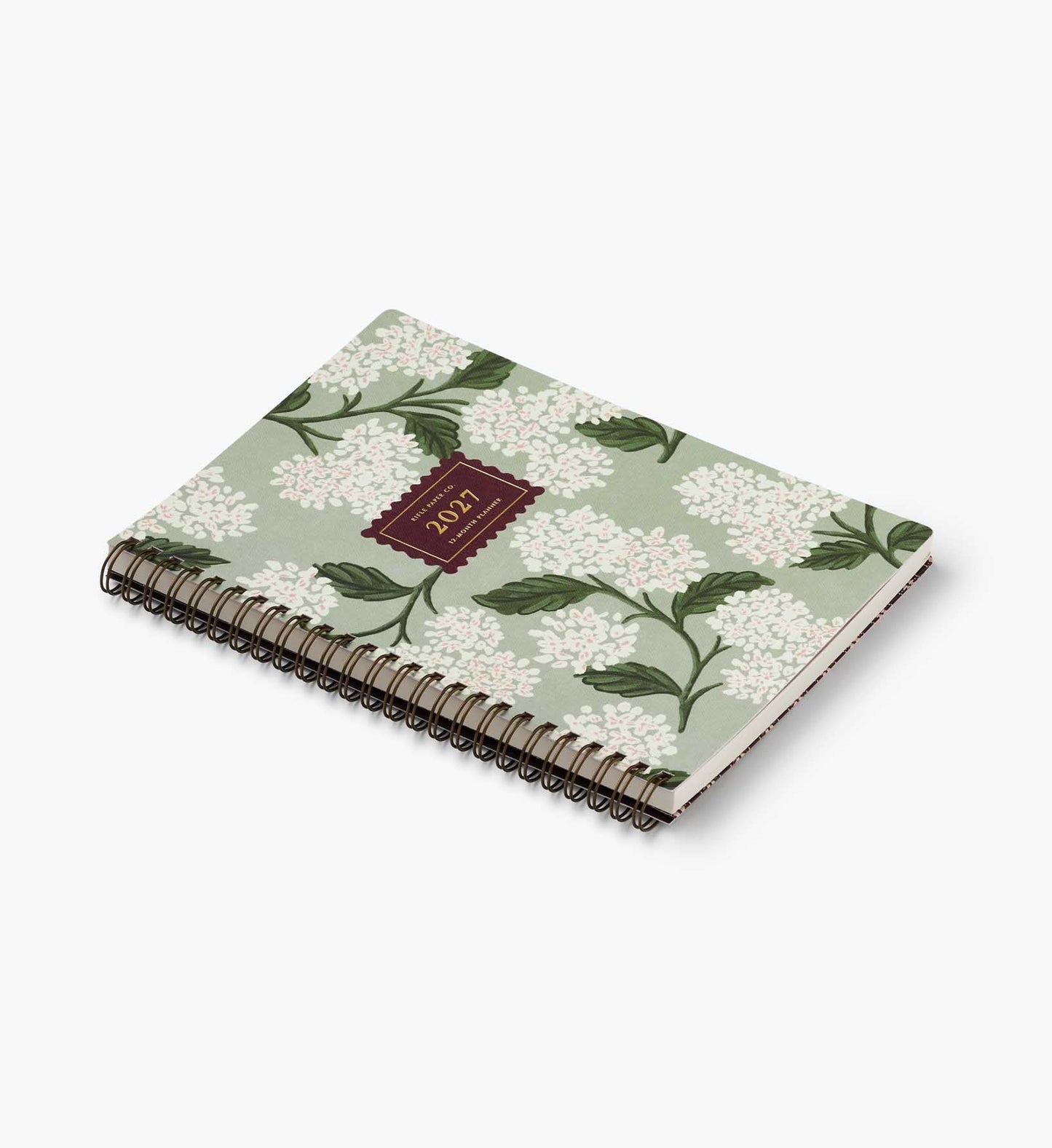 2027 Sage Hydrangea 12-Month Softcover Spiral Planner