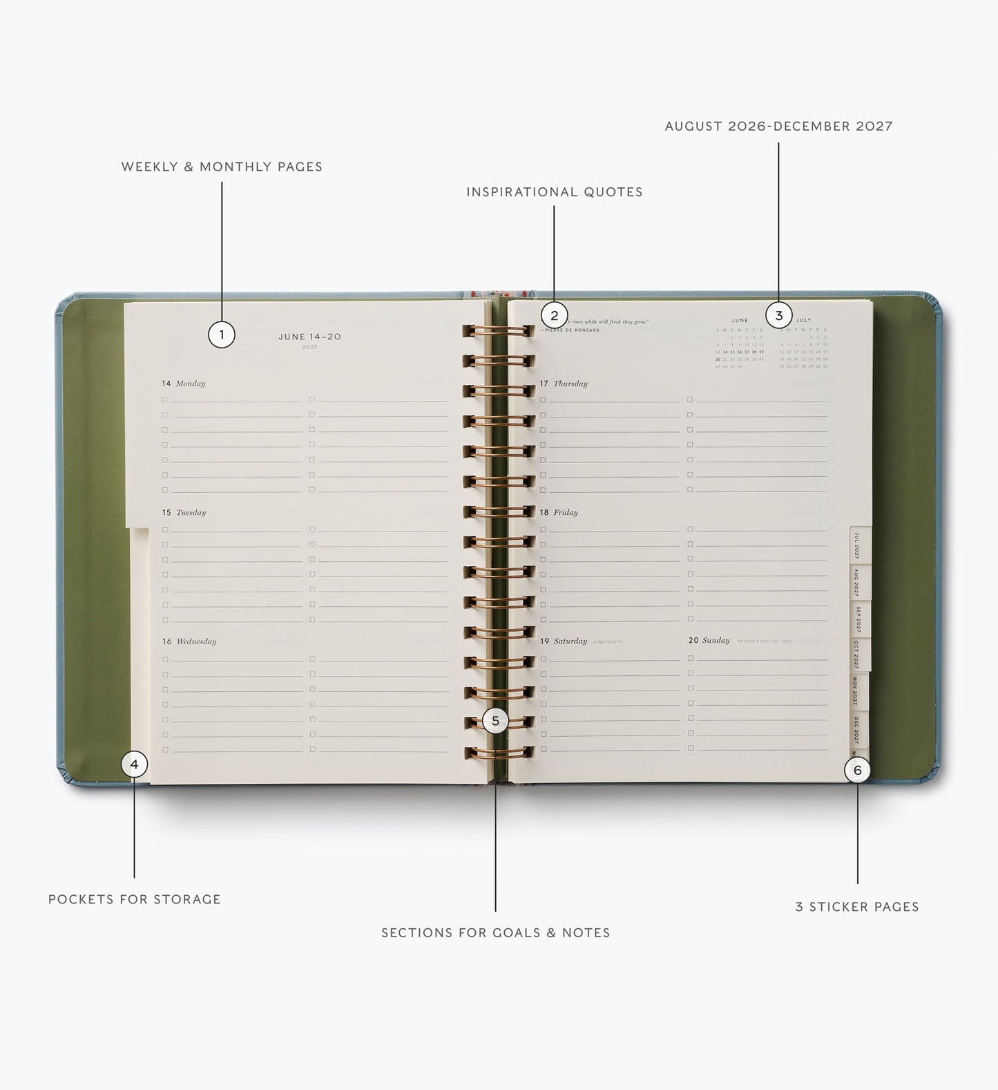 2027 Paisley 17-Month Academic Covered Spiral Planner