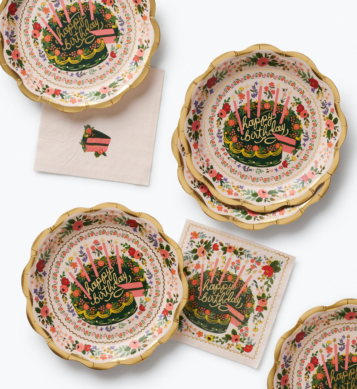 Floral Cake Small Plates