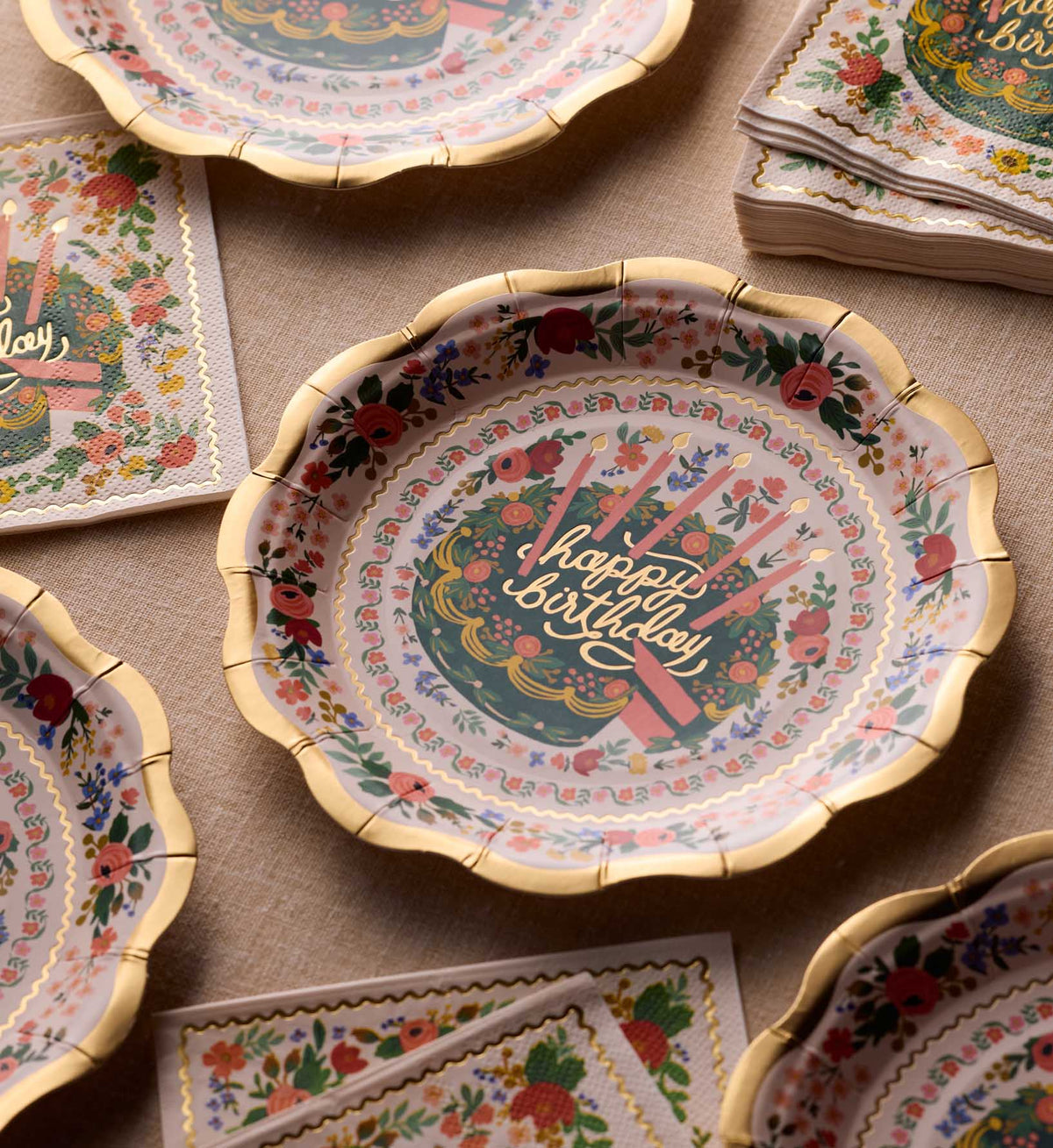 Floral Cake Small Plates