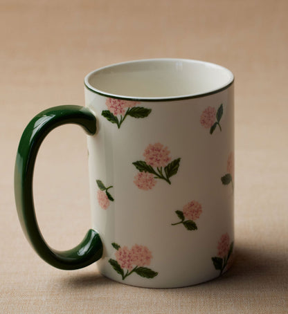 Pink Hydrangea Porcelain Mug