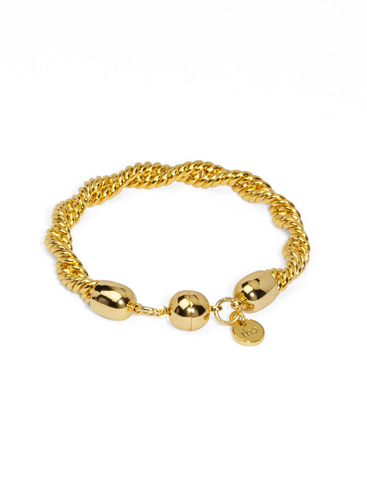 Braided Twisting Links Bracelet - Gold