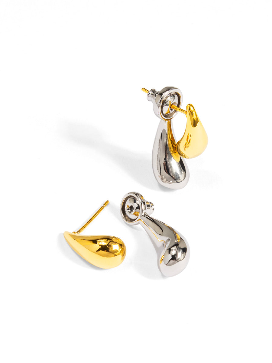 Two-Tone Droplets Ear Jacket