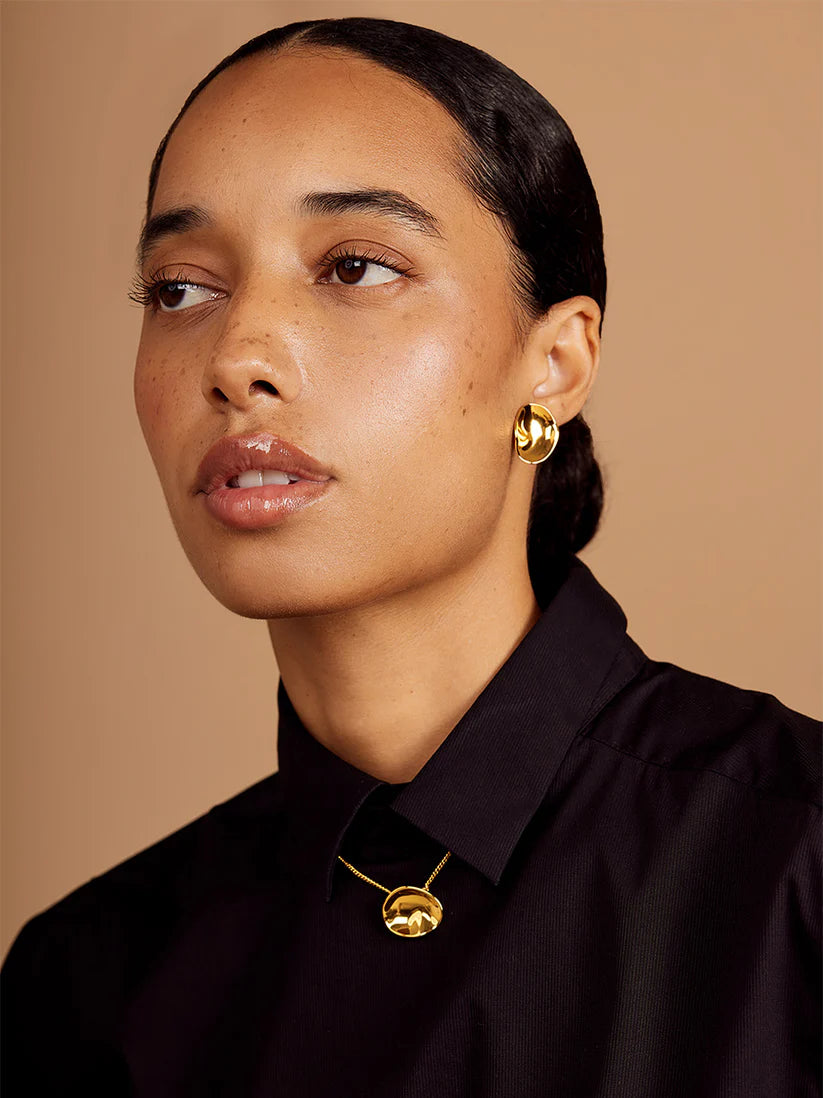 Molten Stud Earring Gold