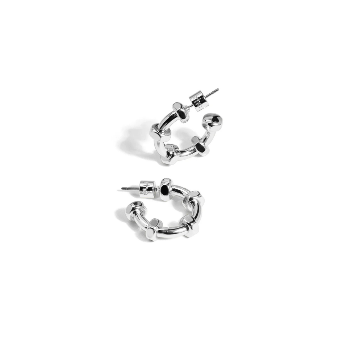 Bolt Hoop Earring Silver