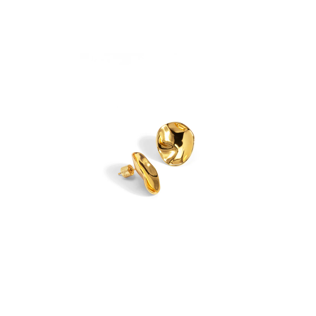 Molten Stud Earring Gold