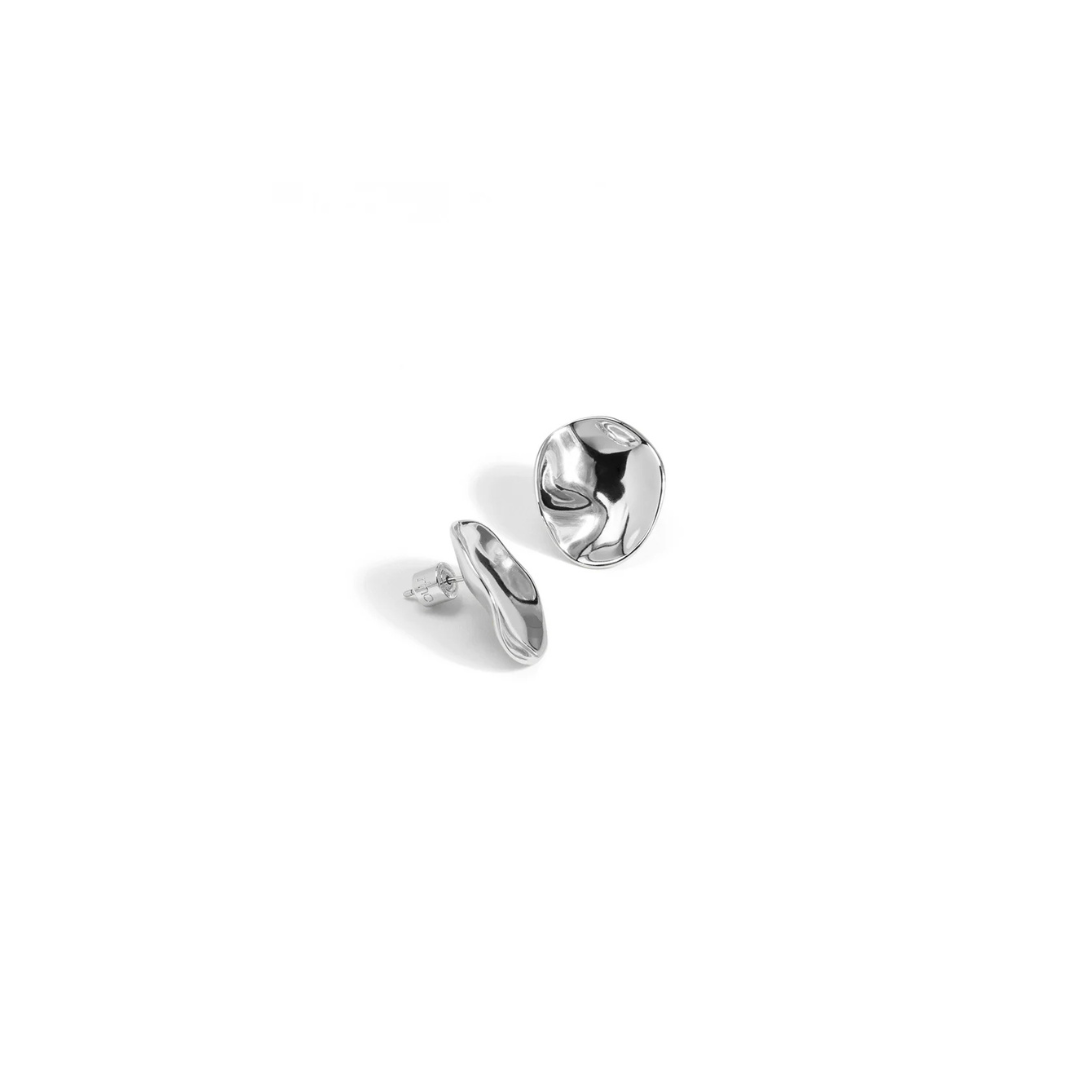Molten Stud Earring Silver