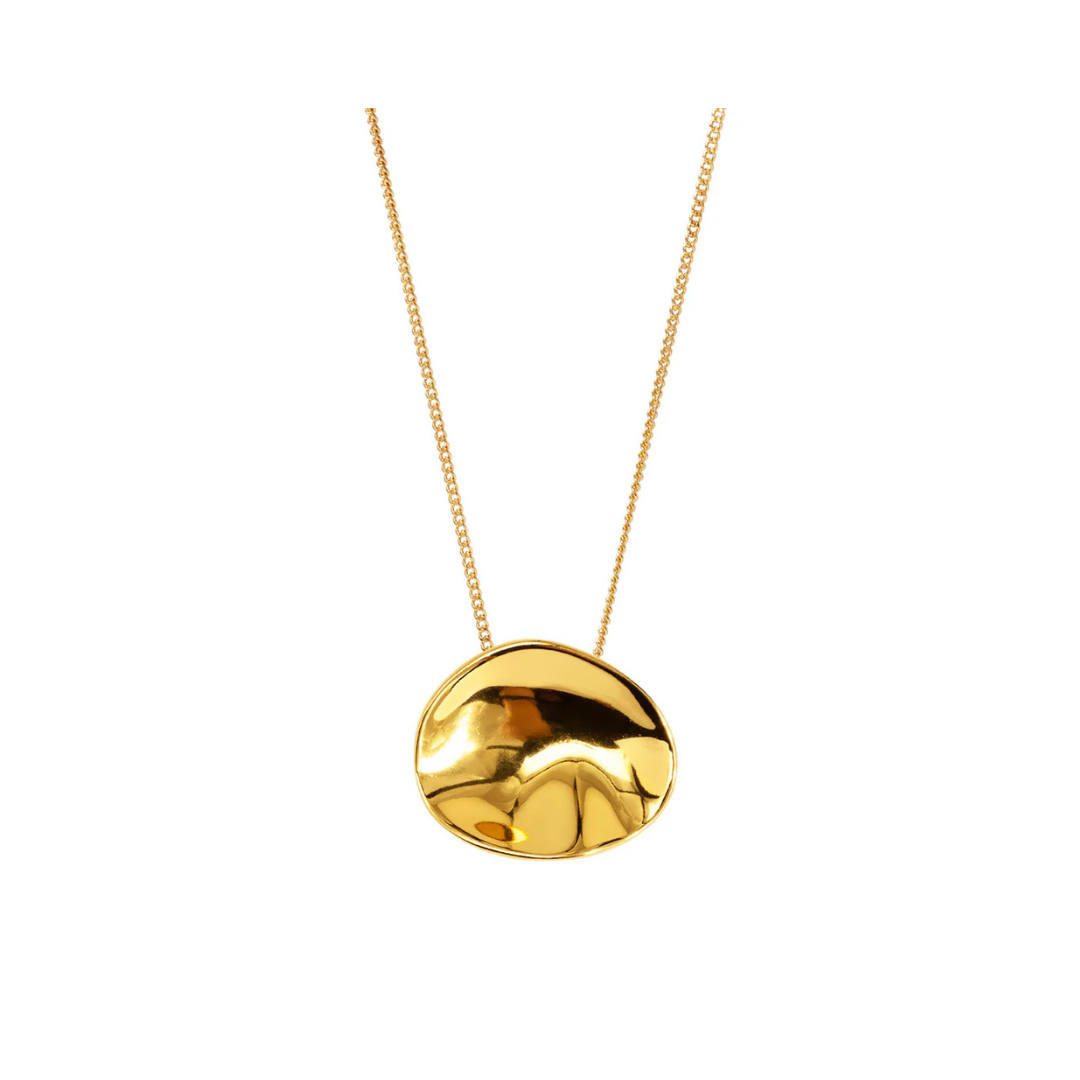 Molten Pendant Short Necklace Gold