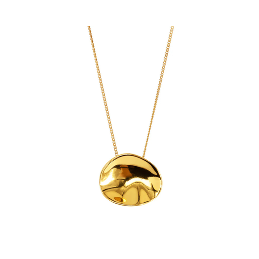 Molten Pendant Short Necklace Gold