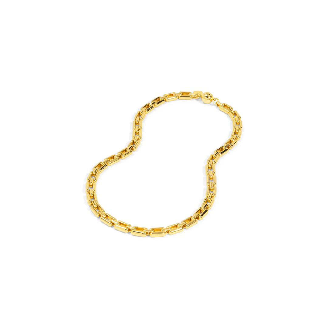 Time Link Magnet Necklace Gold