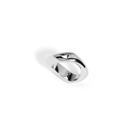 Sculptural Wave Ring Silver