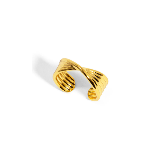 Ripple Open Ring Gold