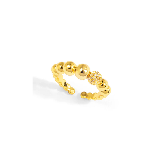 Pavé Orbit Ring Gold