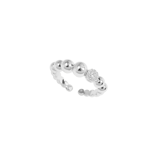 Pavé Orbit Ring Silver