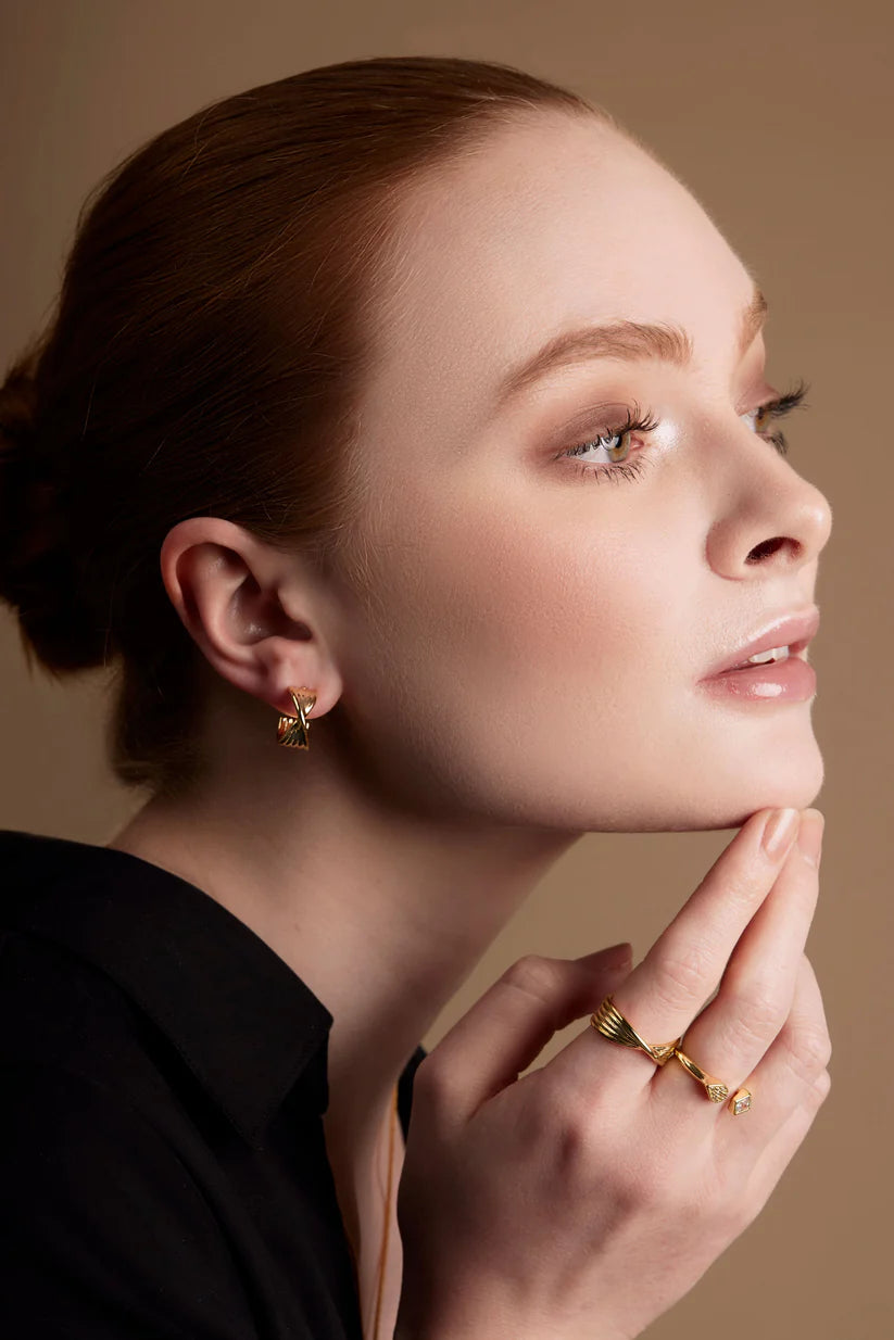 Ripple Open Ring Gold