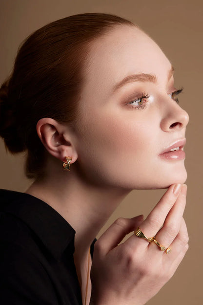 Ripple Open Ring Gold