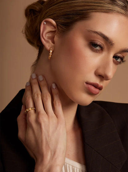 Pavé Orbit Ring Gold