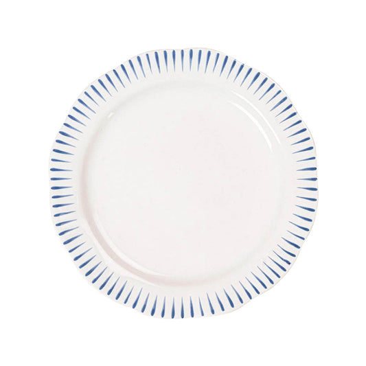 Sitio Stripe Dessert/Salad Plate - Delft Blue