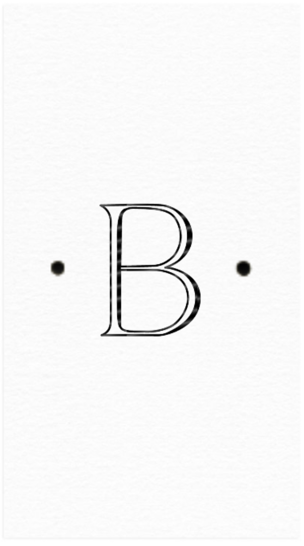 Guest Monogram White Pearl-Paper Linen Font Antique with Dots Black Foil