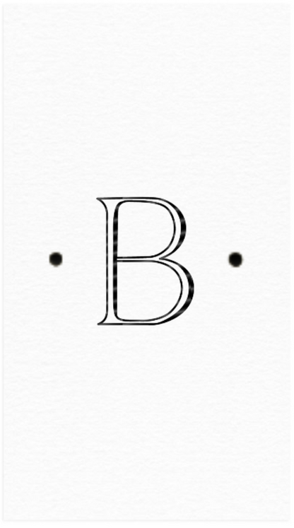 Guest Monogram White Pearl-Paper Linen Font Antique with Dots Black Foil